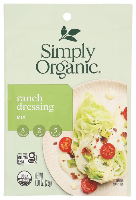 SIMPLY ORGANIC: Ranch Salad Dressing Mix, 1 oz
