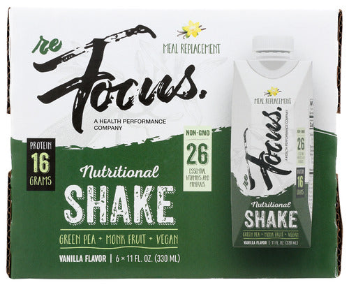 REFOCUS: Nutritional Meal Replacement Shake Vanilla 6 Count, 66 fo