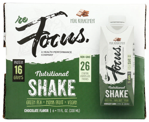 REFOCUS: Nutritional Meal Replacement Shake Chocolate 6 Count, 66 fo