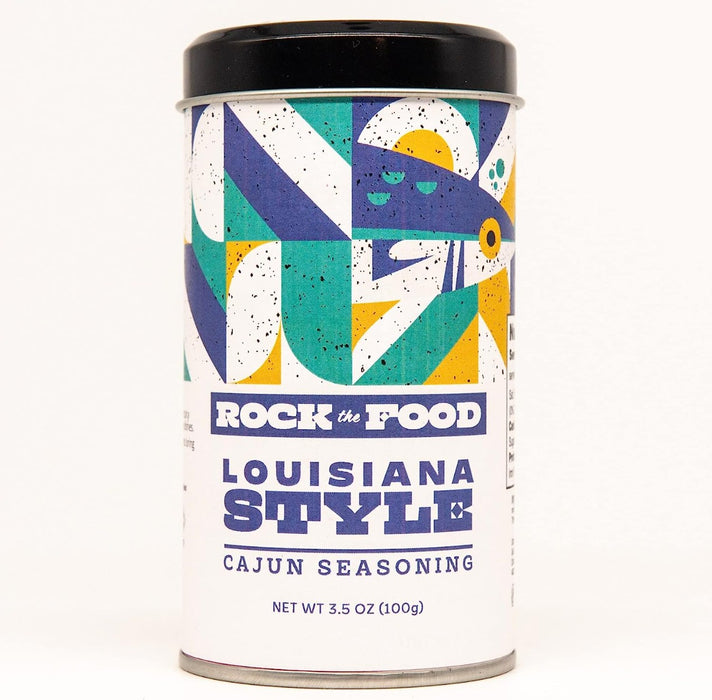 ROCK THE FOOD: Louisiana Style Cajun Seasoning Shaker, 3.5 oz