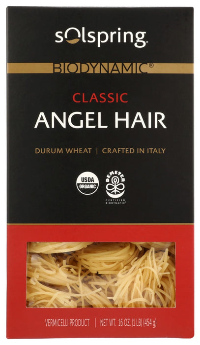 SOLSPRING: Organic Angel Hair Durum Wheat Pasta, 16 oz