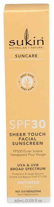 SUKIN: Sheer Touch Facial Sunscreen Spf 30, 2.03 fo