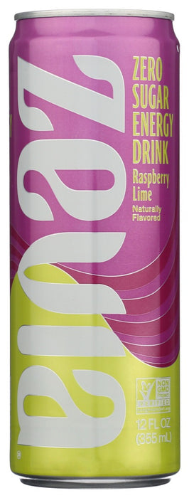 ZEVIA: Raspberry Lime Energy Drink, 12 fo