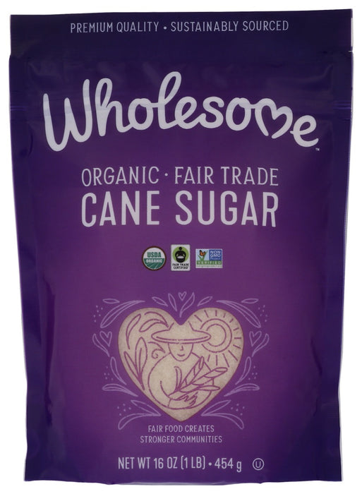 WHOLESOME: Organic Fair Trade Cane Sugar, 16 oz