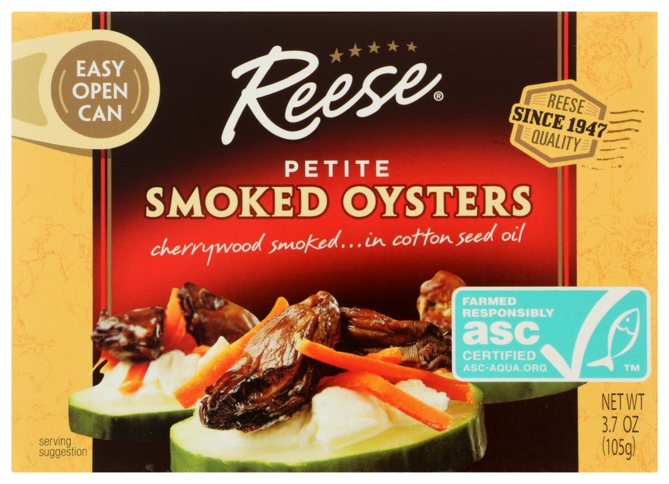 REESE: Petite Smoked Oysters, 3.7 oz