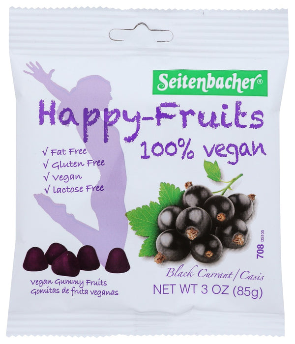 SEITENBACHER: Happy Fruit Black Currant Vegan Gummies, 3 oz