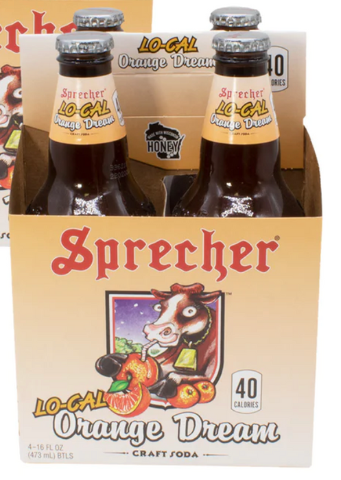 SPRECHER: Soda Lo Cal Orange Dr 4Pk, 64 FO