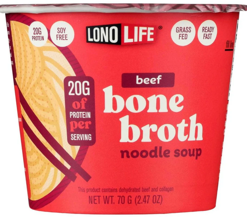 LONOLIFE: Beef Bone Broth Noodle Soup, 2.47 oz