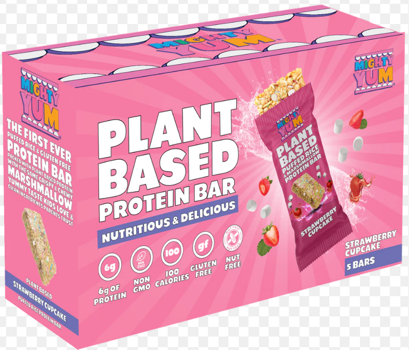 MIGHTY YUM: Bar Strwbrry Cupcake 5pc, 5.6 oz