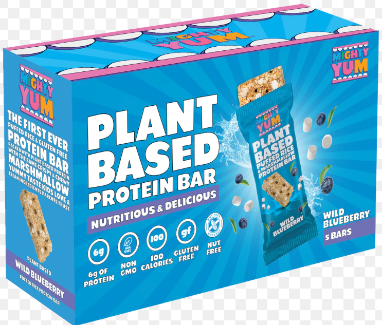 MIGHTY YUM: Bar Wild Blueberry 5pc, 5.6 oz