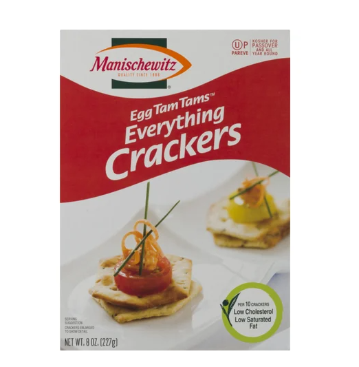 MANISCHEWITZ: Egg Tam Tams Everything Crackers, 8 oz
