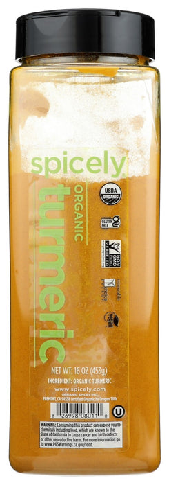 SPICELY ORGANICS: Organic Turmeric, 16 oz