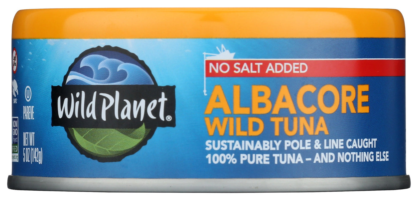 WILD PLANET: Albacore Wild Tuna No Salt Added, 5 oz