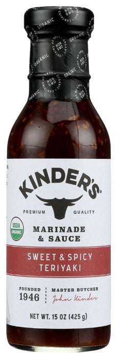 KINDERS: Sweet and Spicy Teriyaki Marinade and Sauce, 15 oz