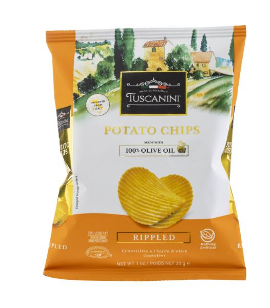 TUSCANINI: Rippled Potato Chips, 1 oz