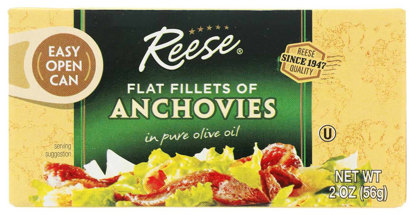REESE: Flat Fillets of Anchovies, 2 oz