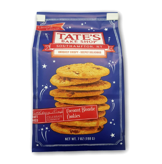 TATES: Coconut Blondie Cookies, 7 oz