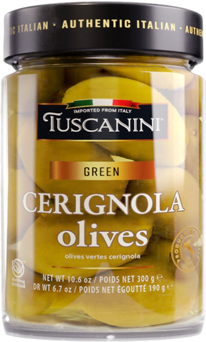 TUSCANINI: Green Cerignola Olives, 10.58 oz