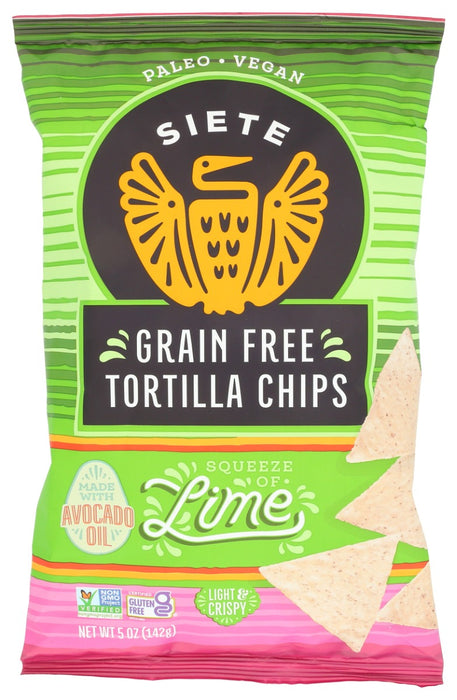 SIETE: Lime Grain Free Tortilla Chips, 5 oz