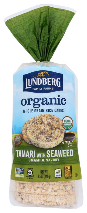 LUNDBERG: Organic Tamari With Seaweed Rice Cakes, 8.5 oz