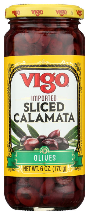 VIGO: Sliced Calamata Olives, 6 oz