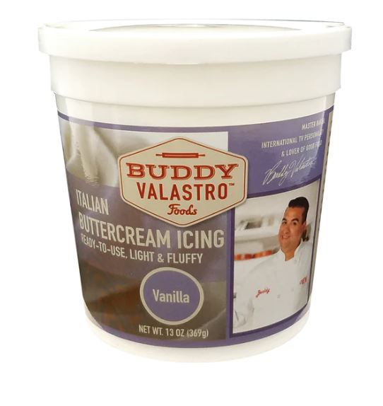 BUDDY VALASTRO: Vanilla Italian Buttercream Icing, 13 oz