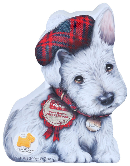 WALKERS: Wee Scottie Dog Shortbread Cookies Tin, 7 oz