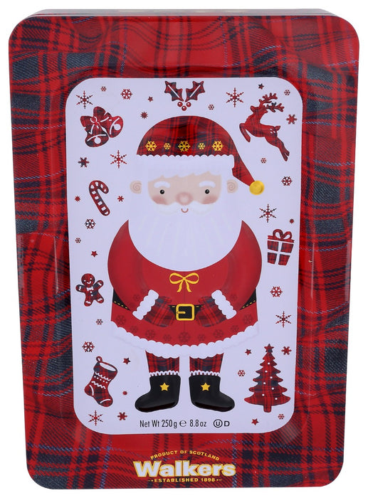 WALKERS: Santa Shortbread Cookies Tin, 8.8 oz