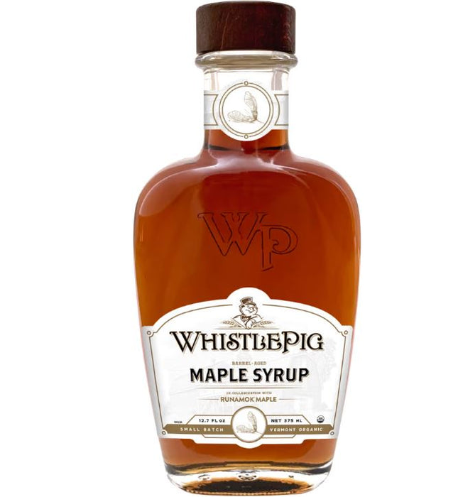 RUNAMOK MAPLE: WhistlePig Rye Whiskey Barrel Aged Maple Syrup, 12.7 fo