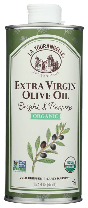 LA TOURANGELLE: Organic Bright and Peppery Extra Virgin Olive Oil, 750 ml