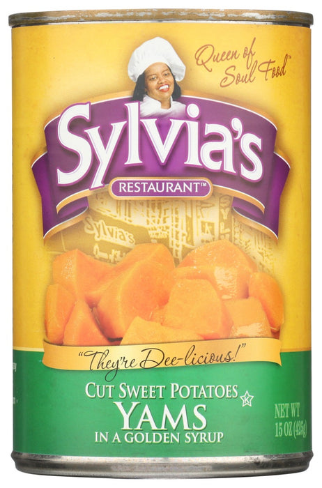 SYLVIAS: Cut Sweet Potatoes Yams in a Golden Syrup, 15 oz