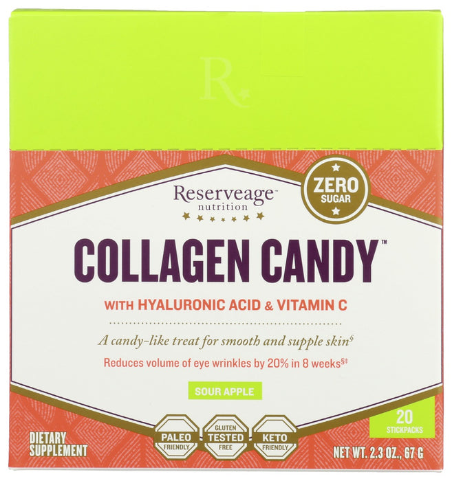 RESERVEAGE: Collagen Candy Sour Apple, 20 ea