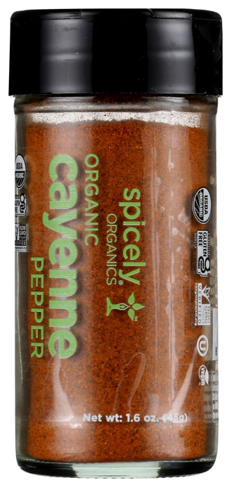 SPICELY ORGANICS: Organic Cayenne Pepper Jar, 1.6 oz