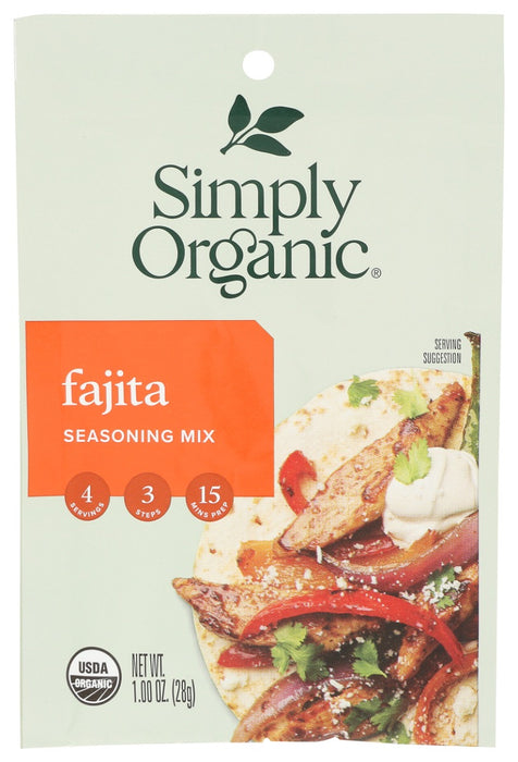 SIMPLY ORGANIC: Fajita Seasoning Mix, 1 oz