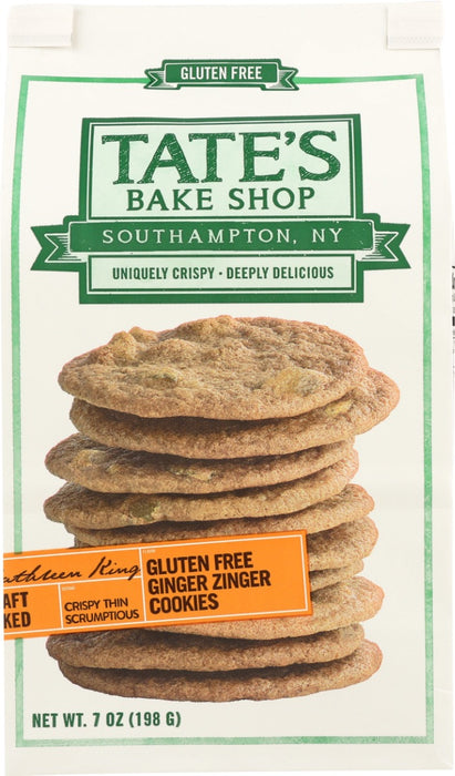 TATES: Gluten Free Ginger Zinger Cookies, 7 oz