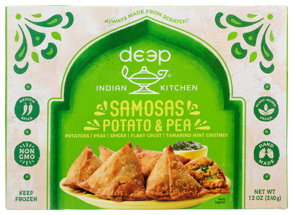 DEEP INDIAN KITCHEN: Potato and Pea Samosas, 11 oz