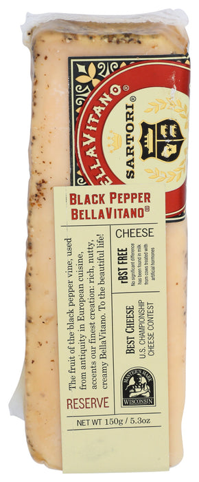 SARTORI: Black Pepper BellaVitano Cheese, 5.3 oz