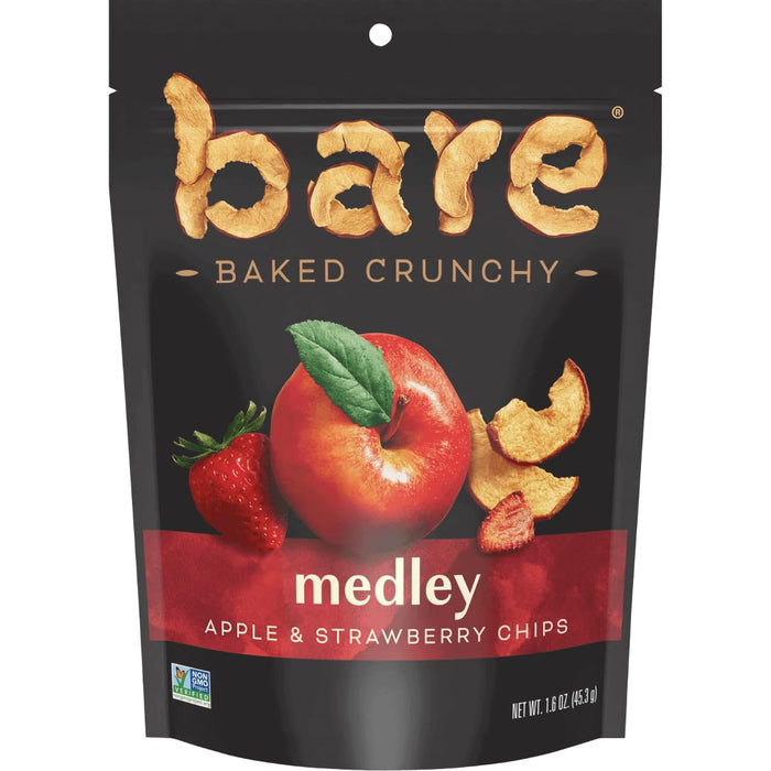 BARE FRUIT: Medley Apple & Strawberry Chips, 1.6 oz