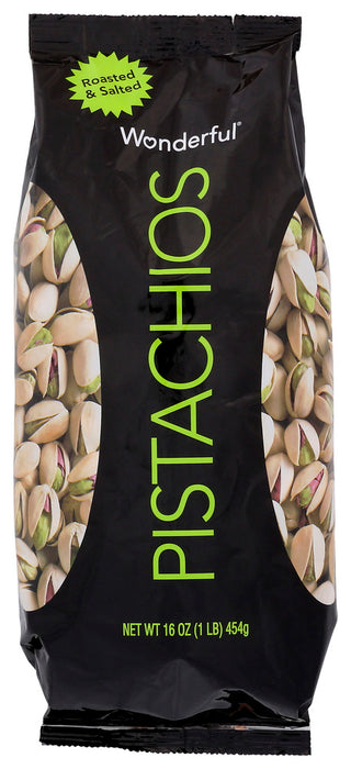 WONDERFUL PISTACHIOS: Roasted and Salted Pistachios, 16 oz