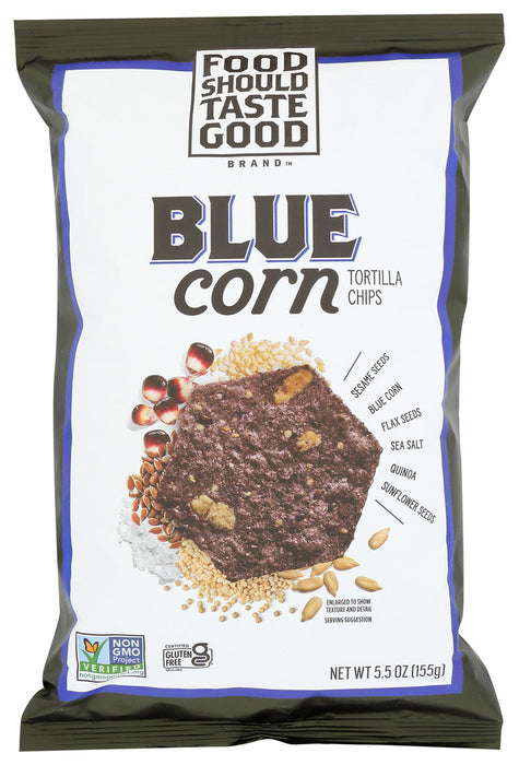 FOOD SHOULD TASTE GOOD: All Natural Blue Corn Tortilla Chips, 5.5 oz