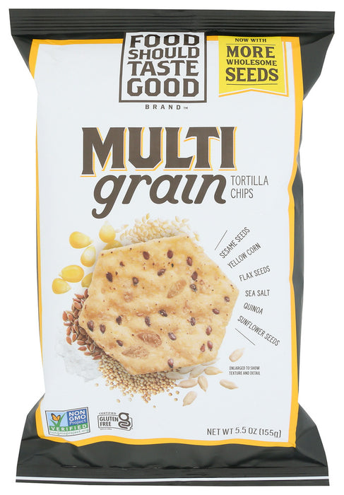 FOOD SHOULD TASTE GOOD: Natural Tortilla Chips Multigrain, 5.5 oz