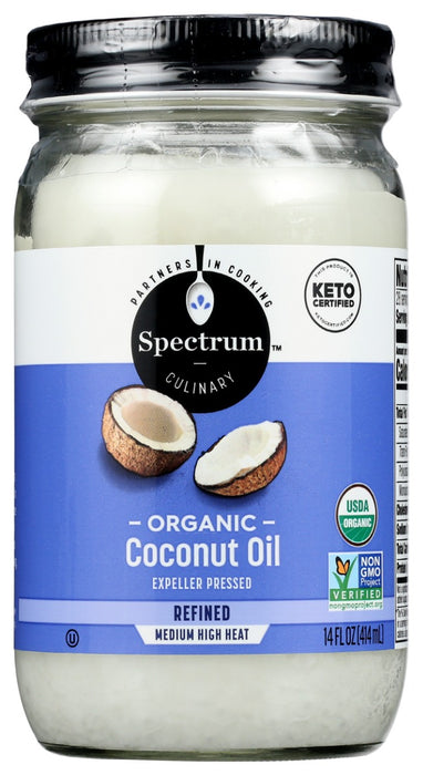 SPECTRUM NATURALS: Organic Refined Coconut Oil, 14 oz