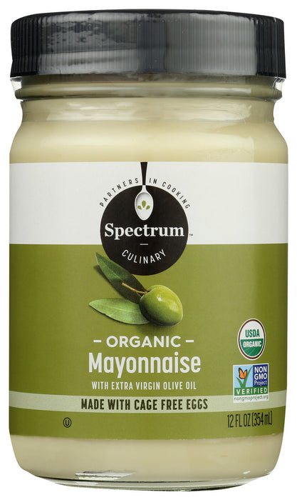 SPECTRUM NATURALS: Organic Mayonnaise with Olive Oil, 12 oz