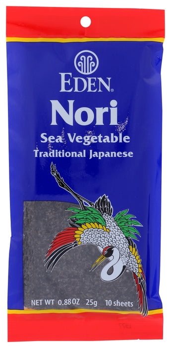 EDEN FOODS: Nori Sea Vegetable 10 Sheets, 0.8 oz