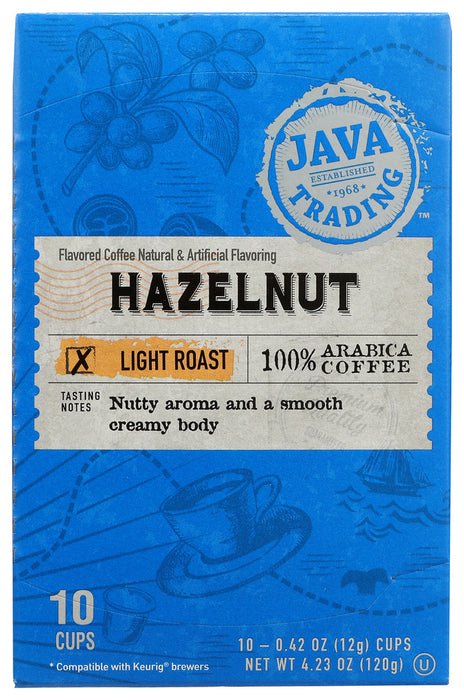 JAVA TRADING: Hazelnut Single Serve Coffee, 10 pk