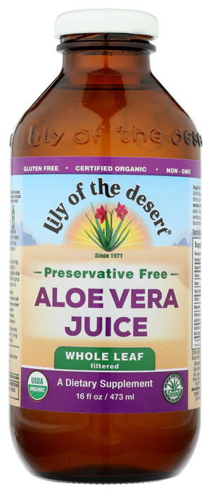 LILY OF THE DESERT: Aloe Vera Juice Whole Leaf, 16 oz
