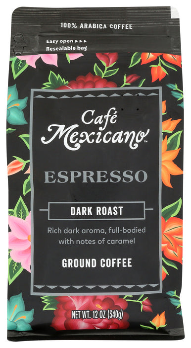CAFE MEXICANO: Coffee Grnd Espresso, 12 oz