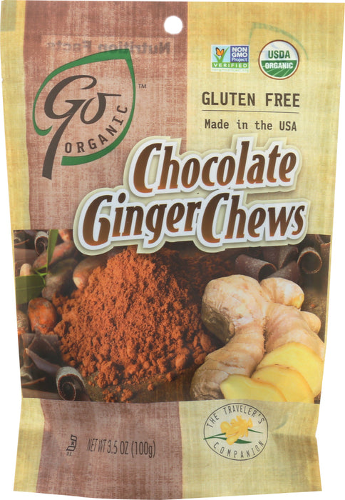 GO ORGANIC: Chocolate Ginger Chews, 3.5 oz