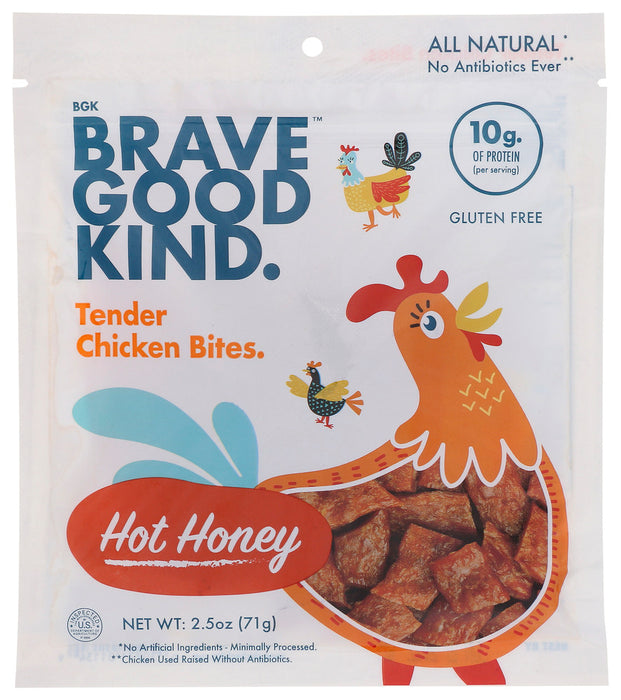BRAVE GOOD KIND: Chicken Bites Hot Honey, 2.5 oz