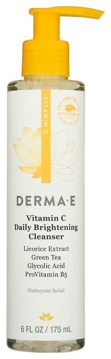 DERMA E: Even Tone Brightening Cleanser Licorice Extract & Vitamin B3, 6 oz